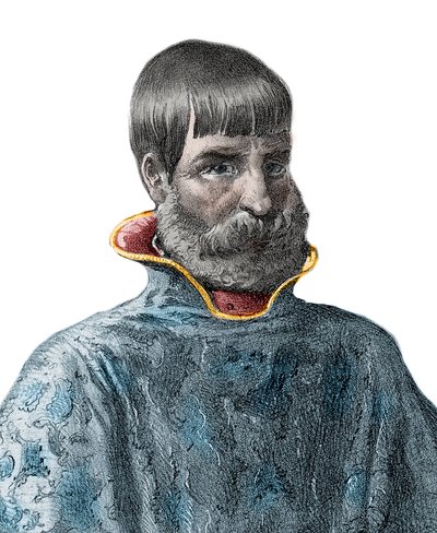 Retrato del conquistador español Juan Ponce de León (1460-1521), Explorador de Florida - Retrato de Juan Ponce de León - explorador español de Unknown artist