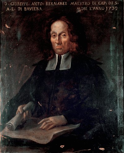 Retrato del compositor Giuseppe Antonio Bernabei (1649-1732). Pintura anónima. Siglo XVIII. Bolonia, Civico Museo Bibliografico Musicale de Unknown artist