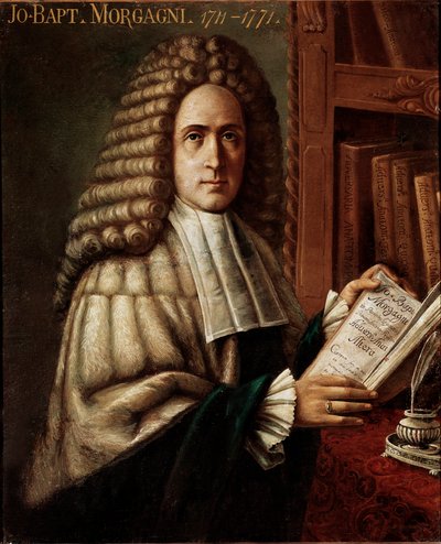 Retrato del doctor y anatomista Giambattista Morgagni (1683-1771), fundador de la anatomía patológica. Pintura anónima del siglo XVIII. Padua, Universidad, Italia. de Unknown artist