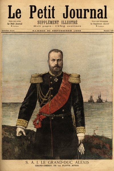 Retrato del gran almirante de la flota rusa, Gran Duque Alexandrovich Romanov de Unknown artist