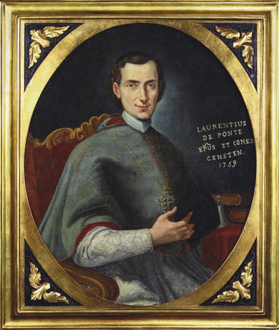 Retrato del libretista de ópera y poeta Lorenzo Da Ponte (1749-1838) como obispo de Unknown artist