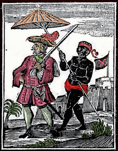 Retrato del pirata Henry Every (grabado) de Unknown artist