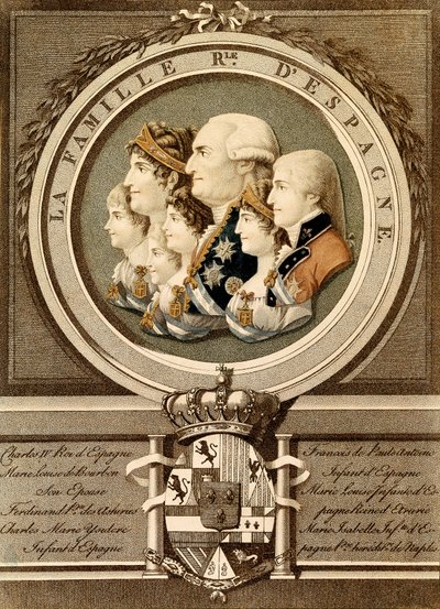 Retrato de la familia real de España: Rey Carlos IV de Unknown artist