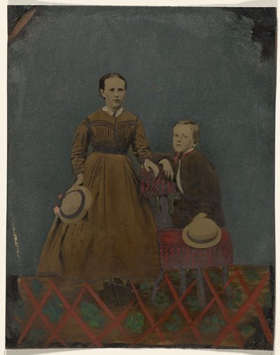 [Retrato de niño y niña] de Unknown artist
