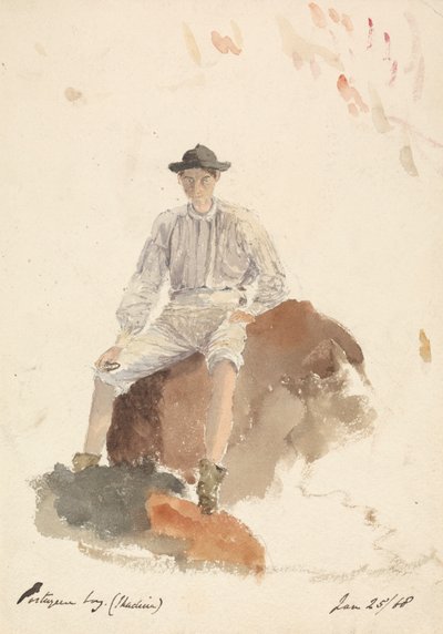 Niño portugués (Madeira) 25 de enero de 1868 de Unknown artist