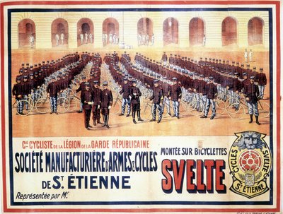 Presentación de la compañía ciclista de la Legión de la Guardia Republicana: Société manufacturière d