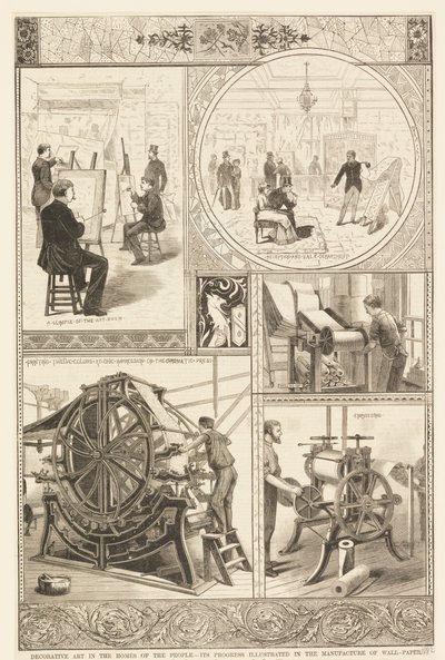 Procesos de producción de papel pintado de Unknown artist