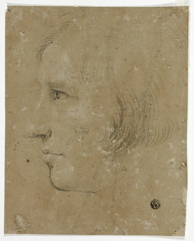 Perfil de Cabeza Masculina a la Izquierda de Unknown artist