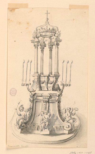 Proyecto: Un andamio para la exhibición de la Hostia (o de una reliquia) de Unknown artist