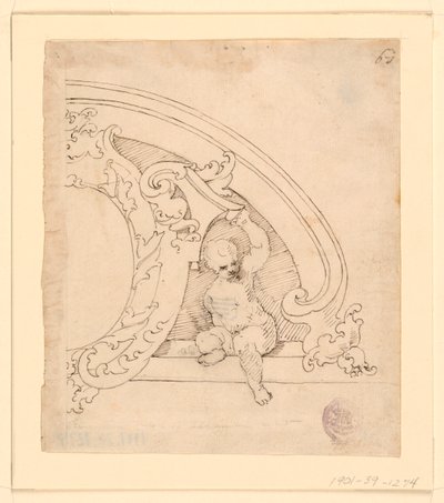 Proyecto para un frontón decorativo de Unknown artist