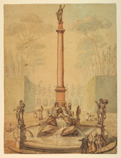 Proyecto para una fuente en un parque de Unknown artist