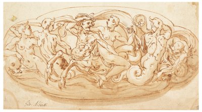 Proyecto para la decoración de un plato de plata de Unknown artist