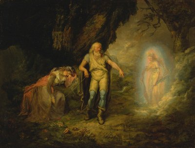 Próspero, Miranda y Ariel, de "La Tempestad" de Unknown artist