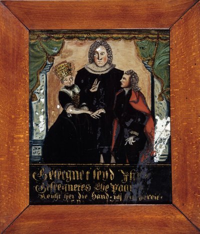 Matrimonio protestante en Alsacia: la bendición de los esposos de Unknown artist