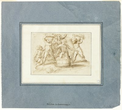 Putti haciendo vino de Unknown artist