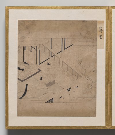 Estante de nubes del álbum de ilustraciones para el cuento de Genji de Unknown artist