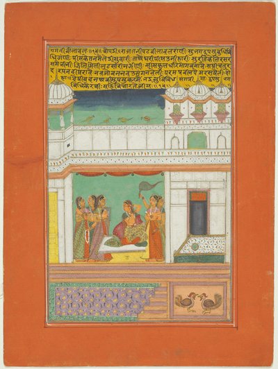Ragini Bilaval, Página de un conjunto de Ragamala de Jaipur de Unknown artist