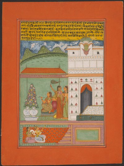 Ragini Gunakali, Página de un conjunto de Ragamala de Jaipur de Unknown artist