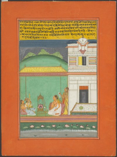 Ragini Kamod, Página de un conjunto de Ragamala de Jaipur de Unknown artist