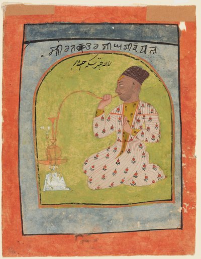 Raja Chattar Singh fumando de Unknown artist