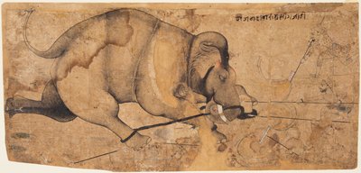 El elefante enloquecido de Rao Ram Singh I de Unknown artist