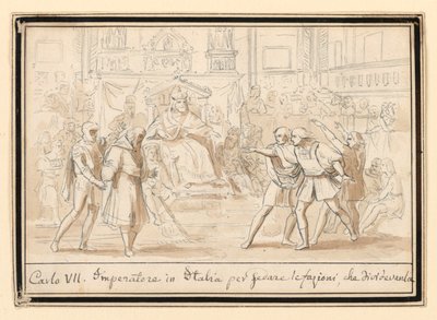 Reconciliación de enemigos en Italia por el emperador Enrique VII de Unknown artist