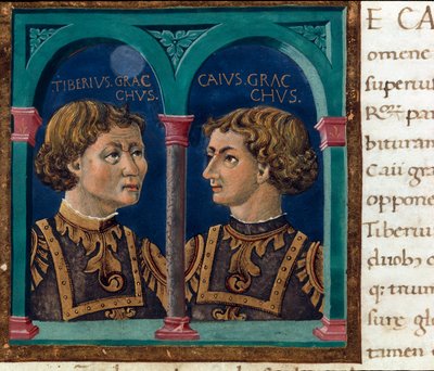 Representación de Tiberio Sempronio Graco (162-133 a.C.) y su hermano Cayo Sempronio Graco (154-122 a.C.) apodados los Gracos de Unknown artist