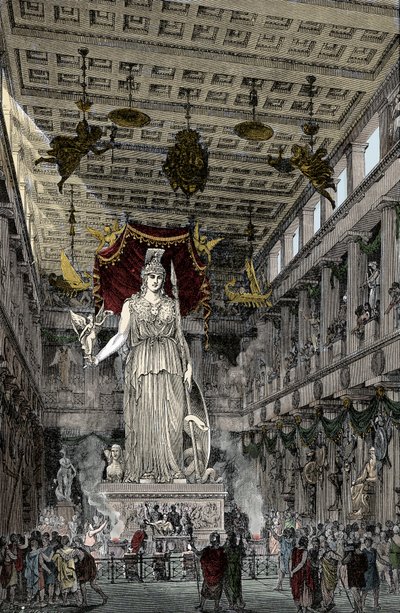 Representación del interior del Partenón de Unknown artist