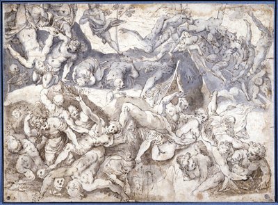 Reprobado arrojado al infierno. anónimo de Unknown artist
