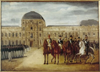 Revista frente al castillo de las Tullerías, hacia 1820. Actual distrito 1, entre 1815 y 1825 (óleo sobre lienzo) de Unknown artist