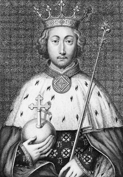 Ricardo II (1367-1400) Rey de Inglaterra. Grabado del siglo XVIII de Unknown artist