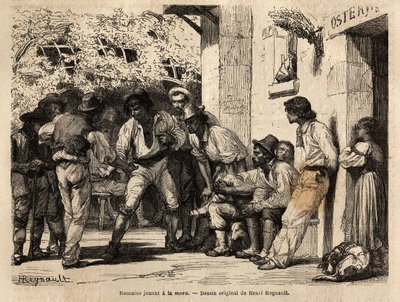 Romanos jugando a la mora de Unknown artist