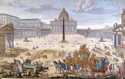 Roma, Plaza de San Pedro a principios del siglo XVIII. de Unknown artist