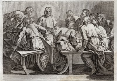 Biblia de Royaumont, Nuevo Testamento: La Cena. Ilustración de 1811 de Unknown artist