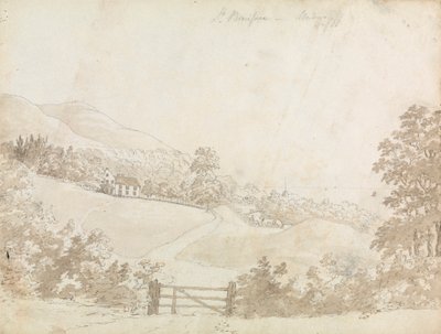 Paisaje rural con casa, Isla de Wight de Unknown artist