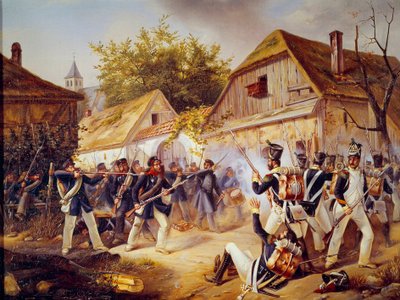 Campaña rusa: La rendición de las tropas de Vandamme en la Batalla de Kulm el 30/08/1813 de Unknown artist