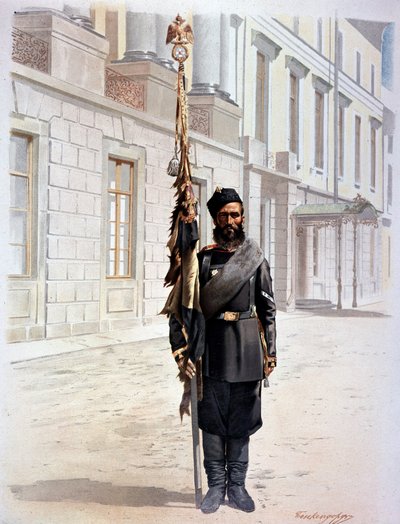 Abanderado de la Guardia Rusa bajo Nicolás II de Unknown artist
