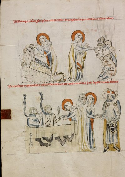 Santa Eduviges al cuidado de los enfermos; Santa Eduviges al cuidado de los presos de Unknown artist