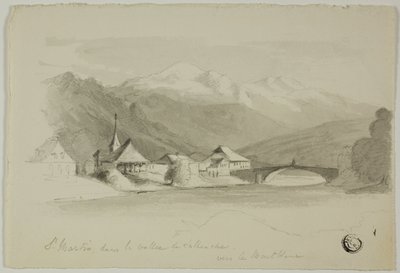 San Martín, en el Valle de Sallenche, Mirando hacia el Mont Blanc de Unknown artist