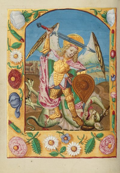 San Miguel y el dragón de Unknown artist