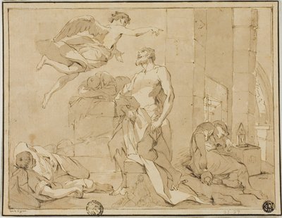 San Pablo rescatado de la prisión por un ángel de Unknown artist