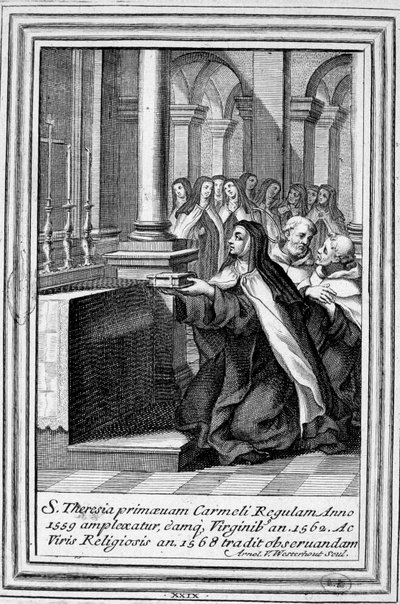 Santa Teresa de Jesús o Santa Teresa de Ávila (1515-1582) rezando de Unknown artist