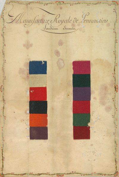 Hoja de Muestra de Unknown artist