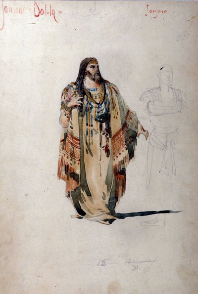 Traje de Sansón para la ópera “Sansón y Dalila” de Camille Saint-Saëns. 1877 de Unknown artist