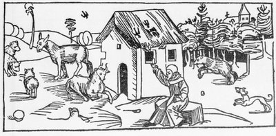 San Marino. Grabado de “Leben der Heiligen - sommerteil” (El libro de los santos) por Jacobus (James) de Voragine (1228-1298). Lübeck 1488. de Unknown artist