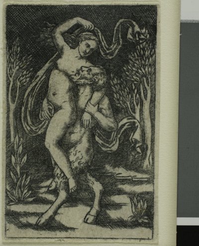 Sátiro con ninfa de Unknown artist