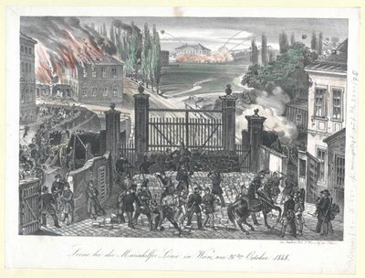 Escena en la línea Mariahilf de Viena de Unknown artist
