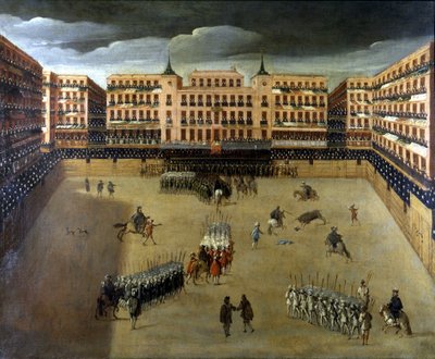 Escena de Corrida en Madrid, óleo sobre lienzo de Unknown artist