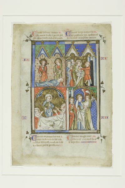 Escenas de los Milagros de San Pedro, de una Biblia Historiale o Nuevo Testamento Pictórico de Unknown artist
