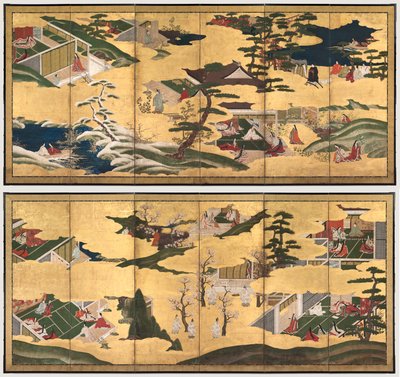 Escenas del cuento de Genji de Unknown artist